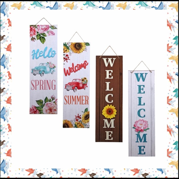 Spring Fling Hanging Welcome Signs, 19inx5.875 in. - Picture 6 of 16